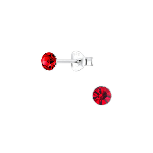 These sterling silver studs have a bright cubic zirconia and are available in a selection of colours. They have an anti-tarnish coating and measure approx. 4mm in diameter.