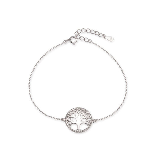 Silver Tree of Life Bracelet by Kilkenny Silver  A sterling silver bracelet incorporating the Tree of Life. The length of this bracelet is approx. 17cm with a 3cm extension.