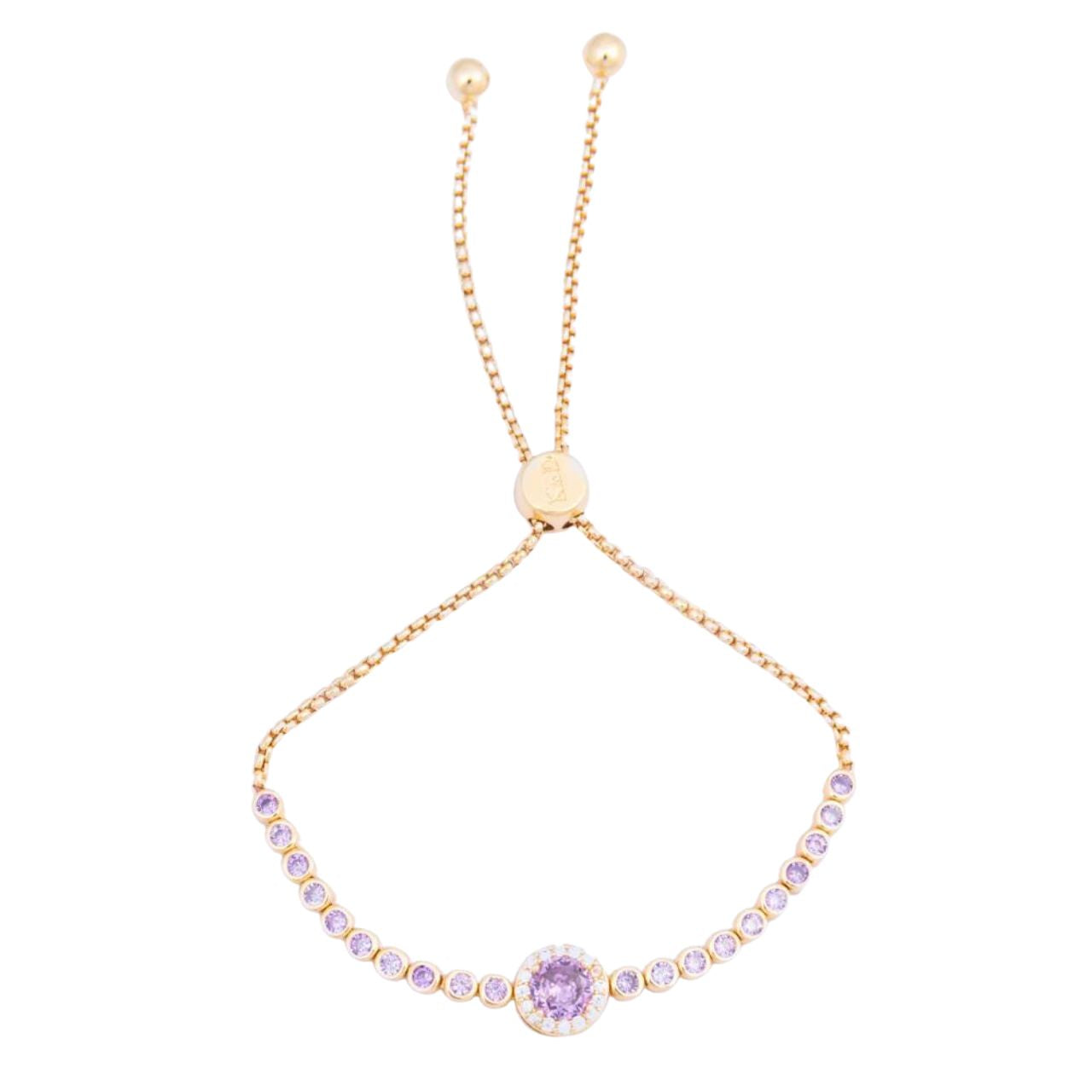 Classic Amethyst Bracelet by Knight & Day  This sleek and stylish classic Amethyst Bracelet by Knight & Day adds a fashionable yet timeless touch to your look. Crafted from Amethysts and finely plated Gold, this timeless bracelet will add a touch of luxury to your everyday wardrobe.