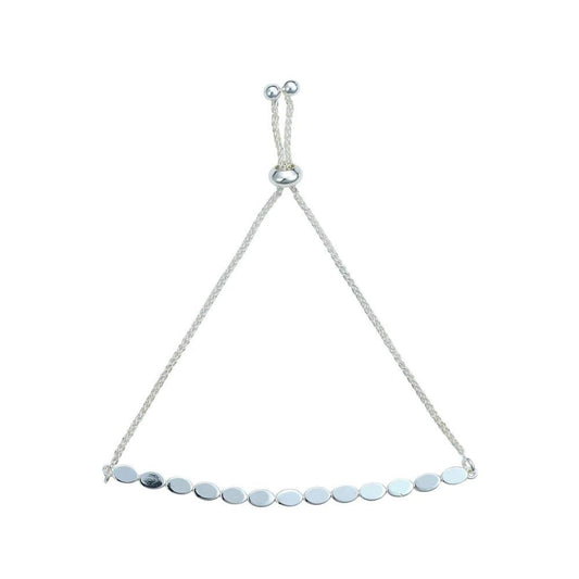 Introducing the Tiana Silver Bracelet by Knight & Day. This elegant bracelet adds a touch of sophistication to any outfit. Expertly designed for comfort and style, it's the perfect accessory for any occasion. Elevate your look with the Tiana Silver Bracelet.