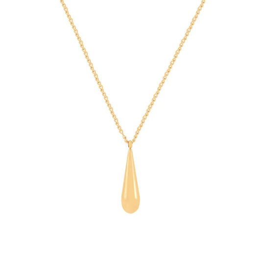 Beautiful gold plated elongated drop.