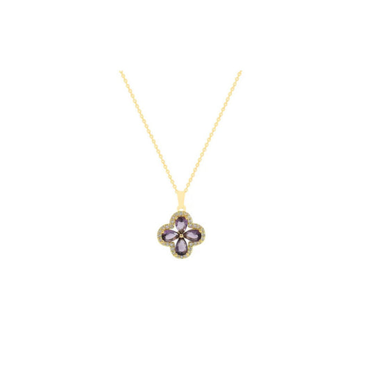 Knight & Day Amethyst Clover Pendant