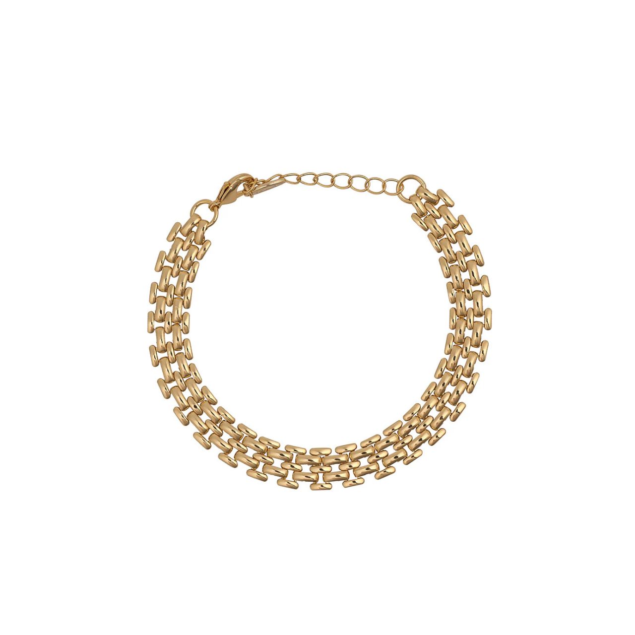 Beautiful flat chain bracelet in vintage style.