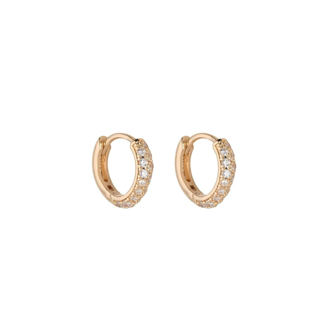 Upgrade your accessory game with Knight & Day's Gold Huggies Earrings. Crafted from gold plated, these earrings add a touch of elegance to any outfit. Featuring a comfortable and secure huggie design, these earrings are perfect for everyday wear. Elevate your style with Knight & Day.