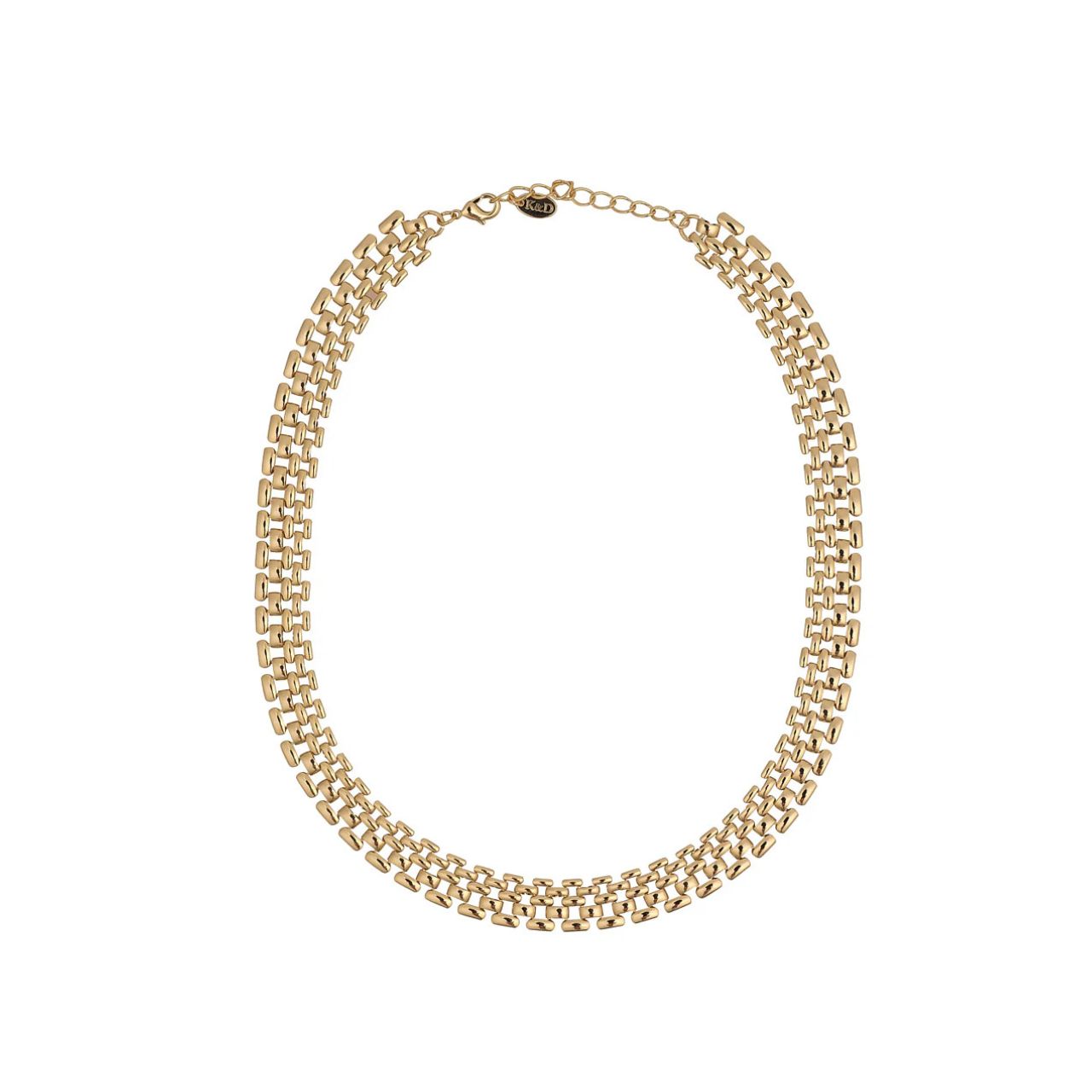 Beautiful flat chain necklace in vintage style.