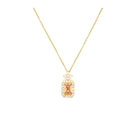 Golden shadow classic style pendant. Chain length 41 + 5cm extension. Gold plating.