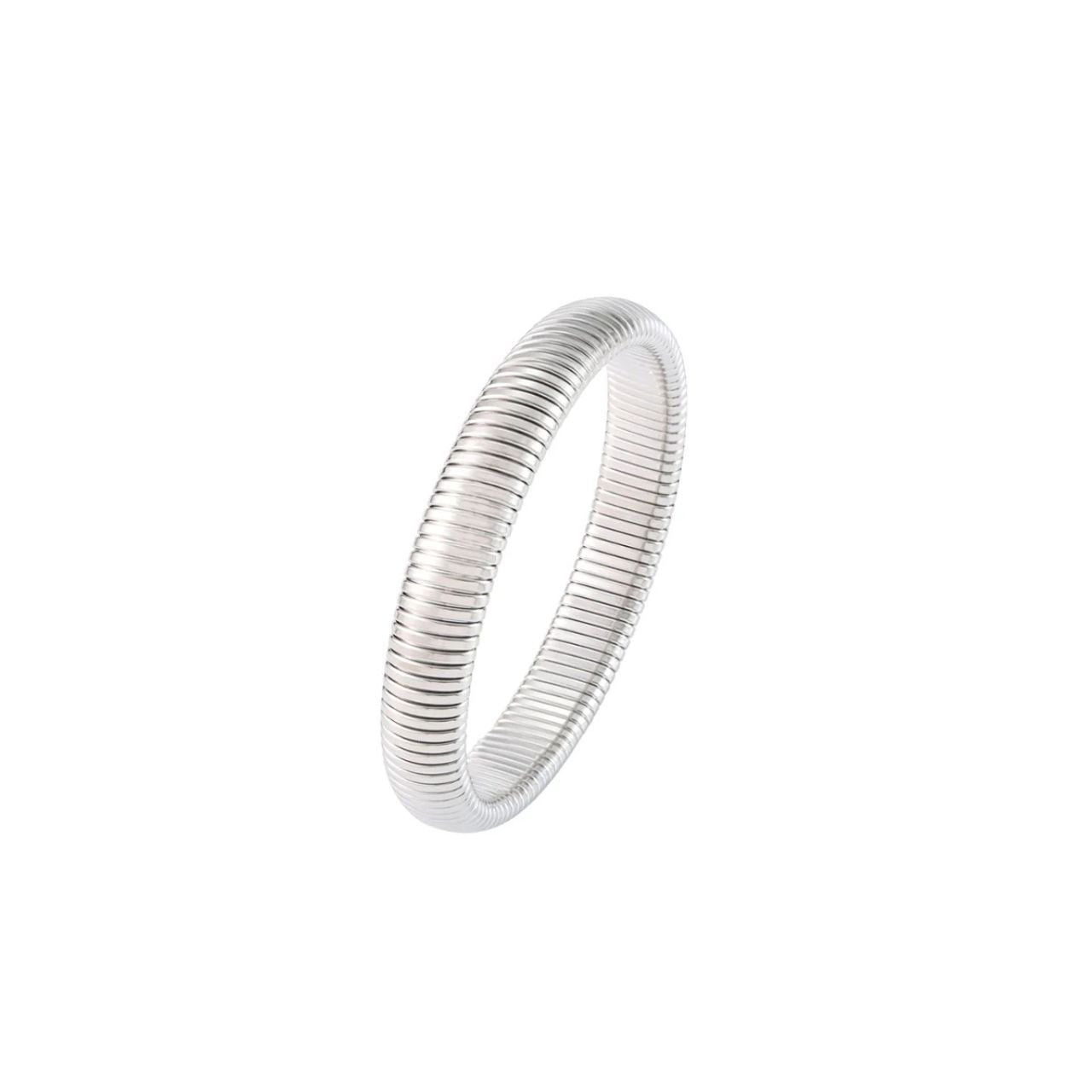 Elevate your everyday style with the Novalee 12mm Silver Bangle from Knight & Day. This trendy silver plated piece features a sleek 12mm band width that strikes the perfect balance between statement and subtlety.