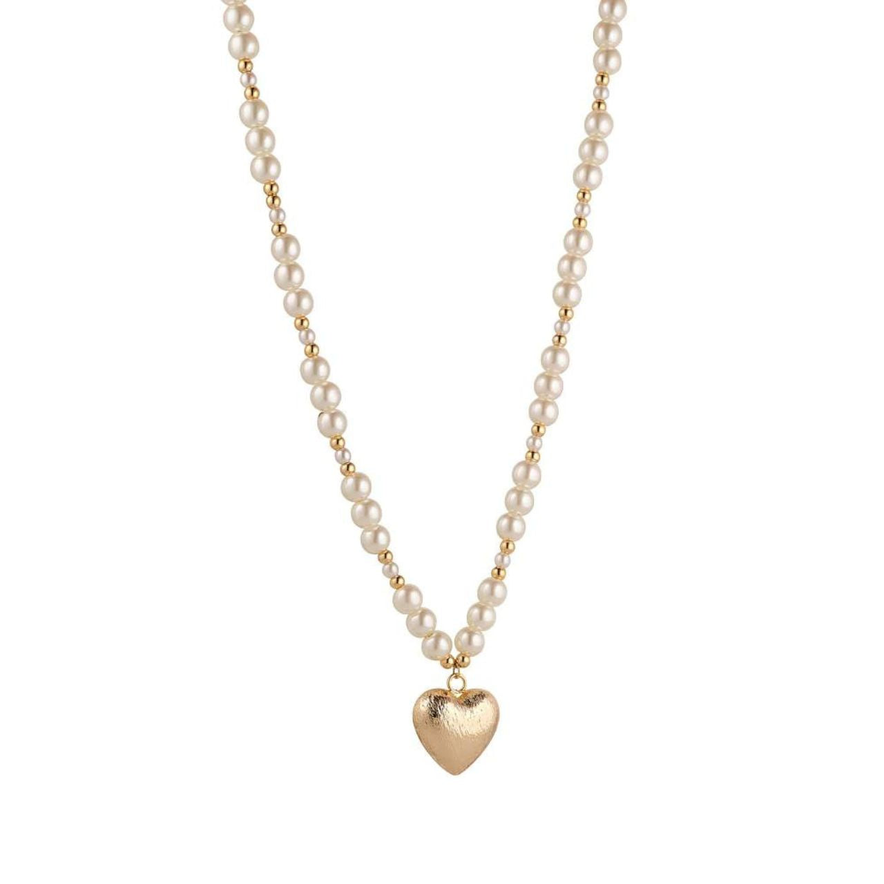Indulge in luxury with Knight &amp; Day's Gold Plated Pearl &amp; Heart Necklace. Made with the finest materials, this necklace features a stunning pearl and heart design that will elevate any outfit. Upgrade your jewellery collection with this elegant piece.