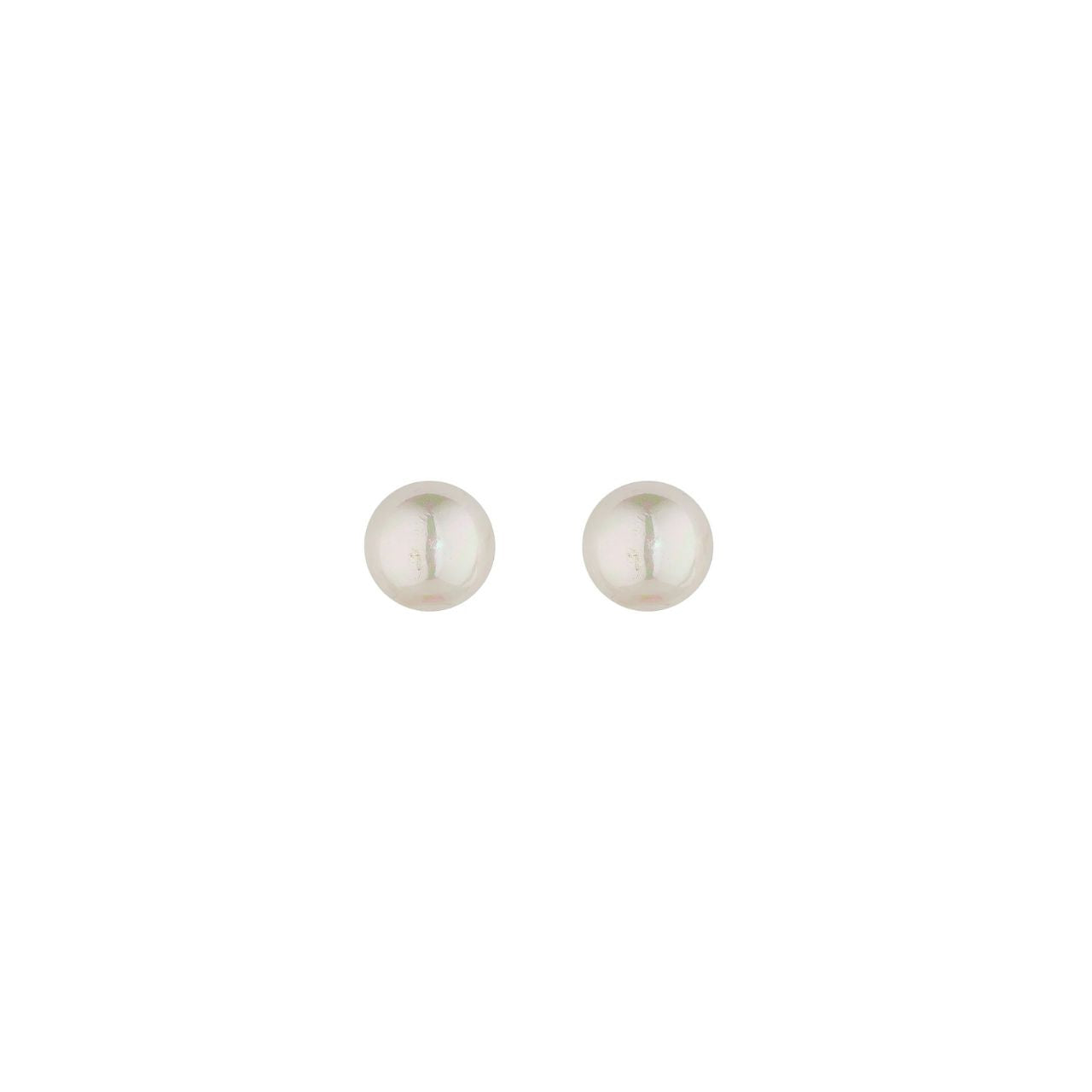 8mm pearl studs with AB white shell pearls.