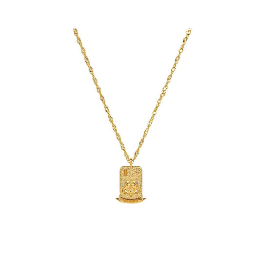 Gemini Zodiac Pendant – 18K Gold Plated. Celebrate the bright, curious and free-spirited nature of Gemini, born between May 21st and June 20th, with this elegant zodiac pendant.
