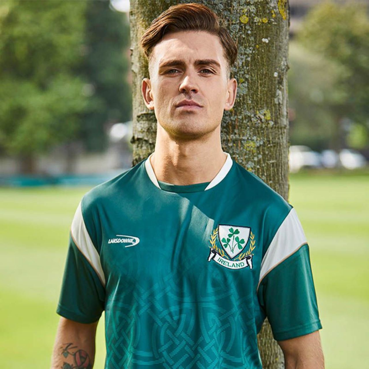 This Green performance T-shirt is part of the Lansdowne Sports Official Collection. Constructed with precision using a sophisticated sublimation process, this performance t-shirt is ideal for athletic activities due to its specialized dry fit material. The material helps stabilize core temperature while enhancing breathability and comfort.
