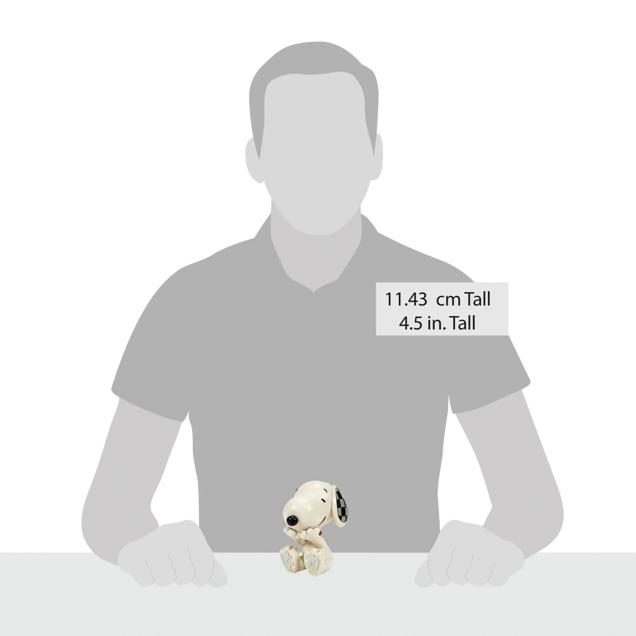 The ever so cheeky Snoopy is having the best time, laughing loudly at a joke. Mini figurine from the Peanuts collection by Jim Shore. Comes in fully branded packaging.