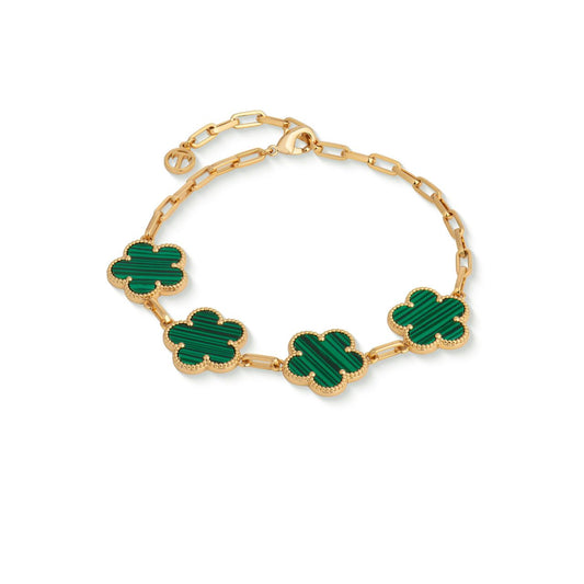 Introducing the Le Fleur Collection – a stunning assortment of jewellery that embodies elegance and charm. Each piece is plated in radiant yellow gold and showcases intricate designs, available in a range of captivating colours, from coal black and shamrock green to baby pink and deep red.
