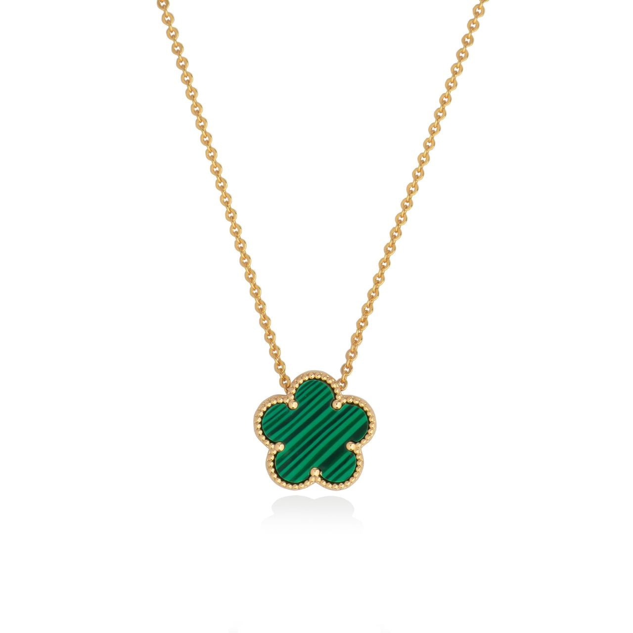 Introducing the Le Fleur Collection – a stunning assortment of jewellery that embodies elegance and charm. Each piece is plated in radiant yellow gold and showcases intricate designs, available in a range of captivating colours, from coal black and shamrock green to baby pink and deep red.