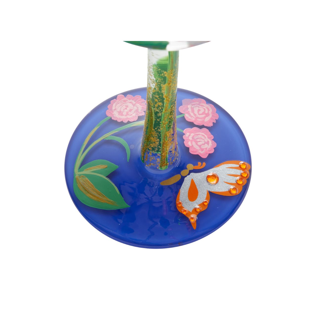 Butterflies are a harbinger of change and endurance. This kaleidoscopic glass reminds us if we stay patient our lives will unfold into beauty fit for butterflies. With colourful petals and bedazzled wings, enjoy your next beverage in metamorphosis.