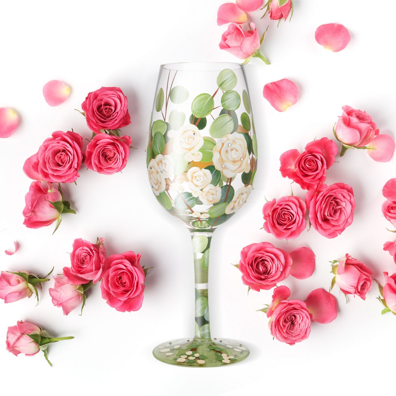 Florals are a huge hit for lolita who perfects them every time. Bouquet in Bloom shows eucalyptus in different tones of greens with glitter roses contrasting with them. A beautiful glass to get you ready for spring and excited for Summer. 