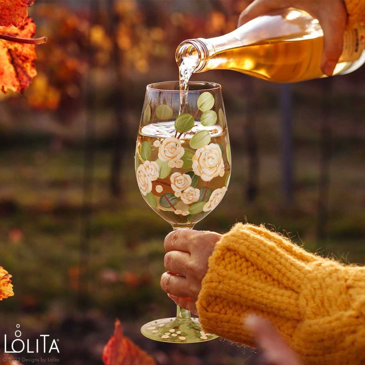 Florals are a huge hit for lolita who perfects them every time. Bouquet in Bloom shows eucalyptus in different tones of greens with glitter roses contrasting with them.