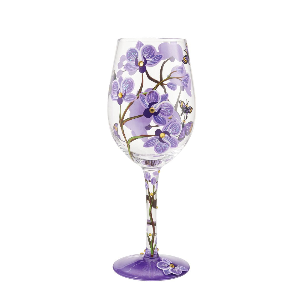 Buy Lolita Butterfly Jubilee Wine Glass from the Official Site, Limited Availability. Hand-painted and supplied in a gift box. This glass is full of beautiful, good thoughts and wishes designed for the life loving person... or simply a butterfly lover, ready to be filled with wine.