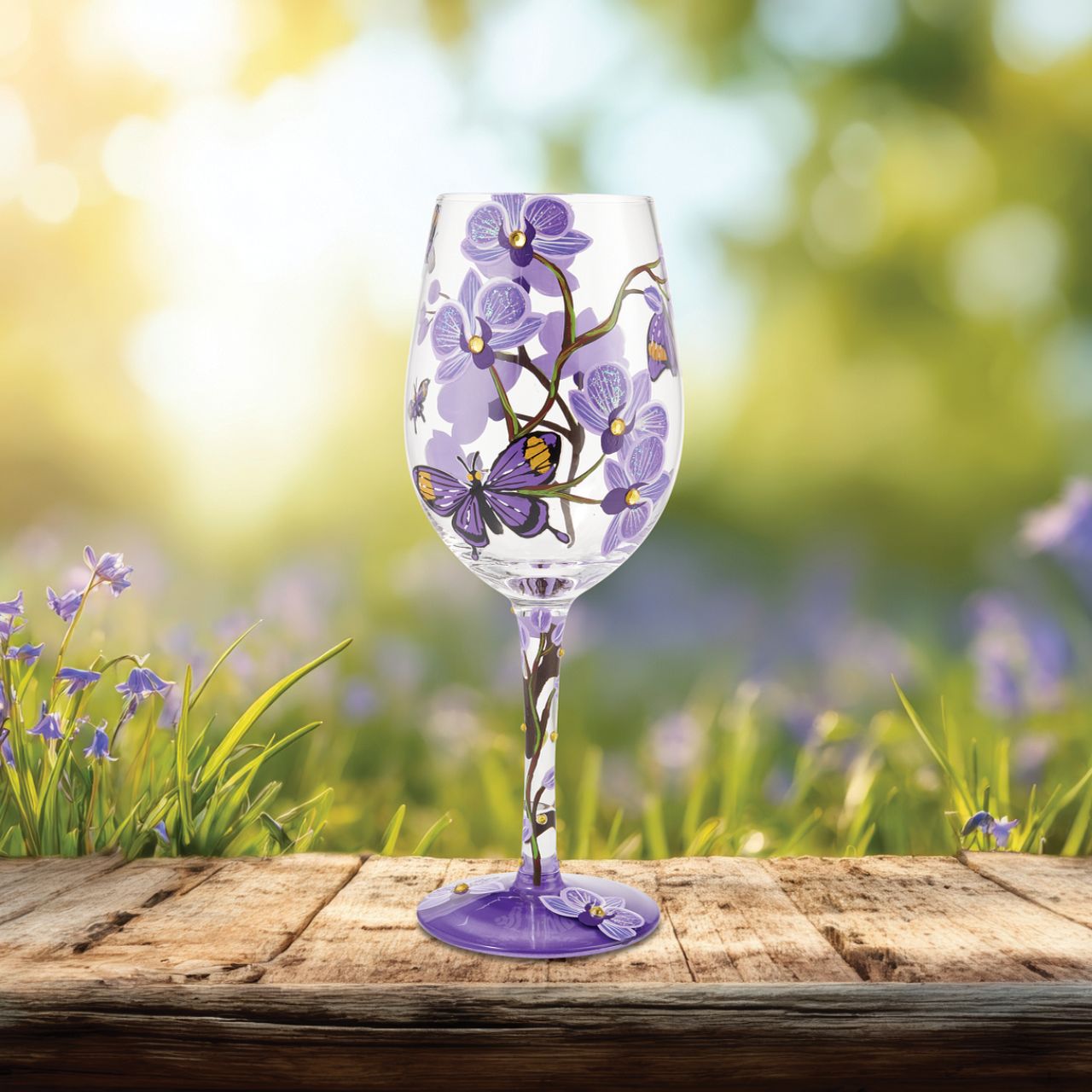 Buy Lolita Butterfly Jubilee Wine Glass from the Official Site, Limited Availability. Hand-painted and supplied in a gift box. This glass is full of beautiful, good thoughts and wishes designed for the life loving person... or simply a butterfly lover, ready to be filled with wine.