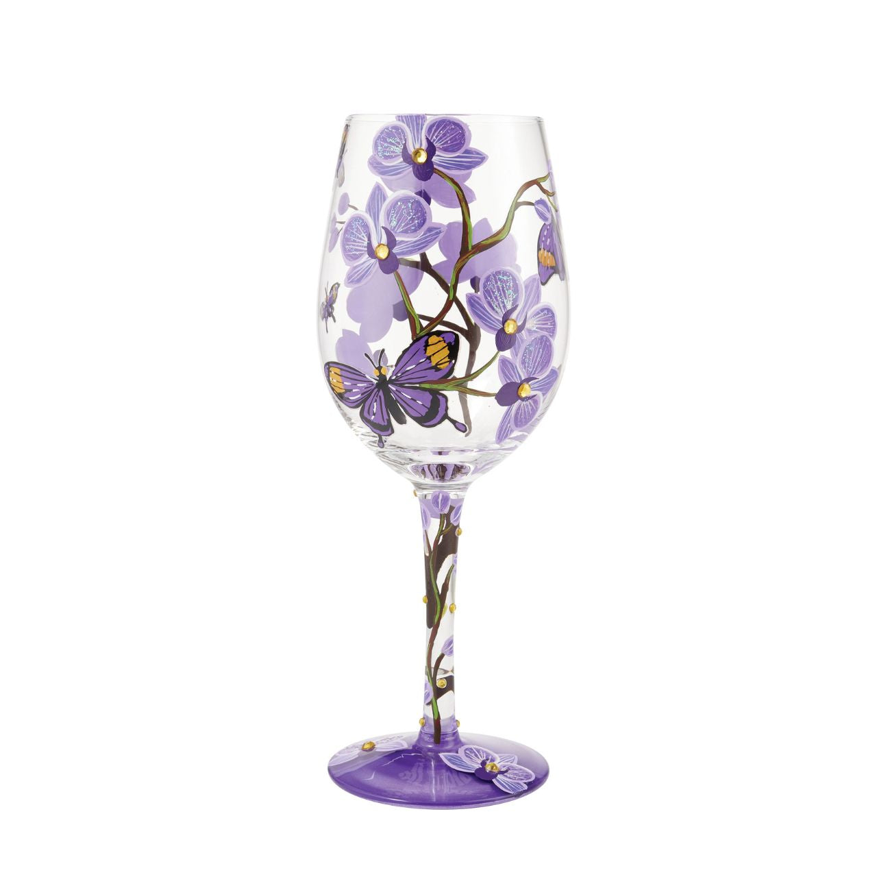 Buy Lolita Butterfly Jubilee Wine Glass from the Official Site, Limited Availability. Hand-painted and supplied in a gift box. This glass is full of beautiful, good thoughts and wishes designed for the life loving person... or simply a butterfly lover, ready to be filled with wine.