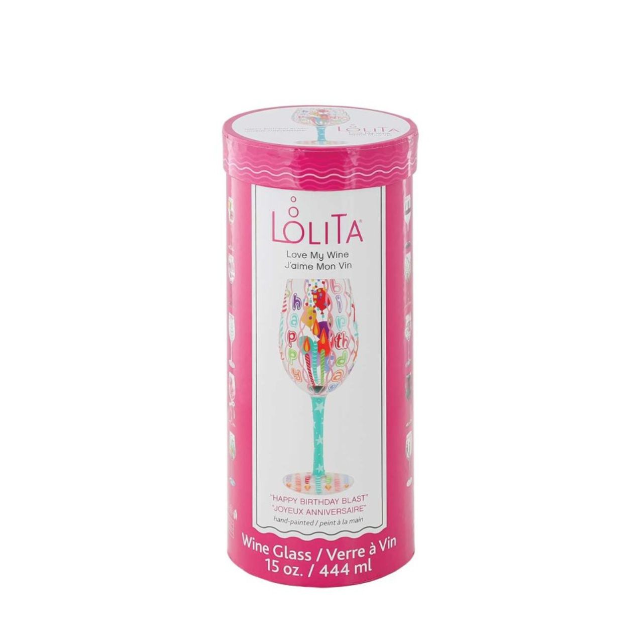 The Happy Birthday Blast wine glass by Lolita is bright, bold and unapologetically joyful. With a striking, hand-painted design featuring candles, balloons and shimmering stars, this glass is the perfect party starter, whether you're turning 18 or 80.