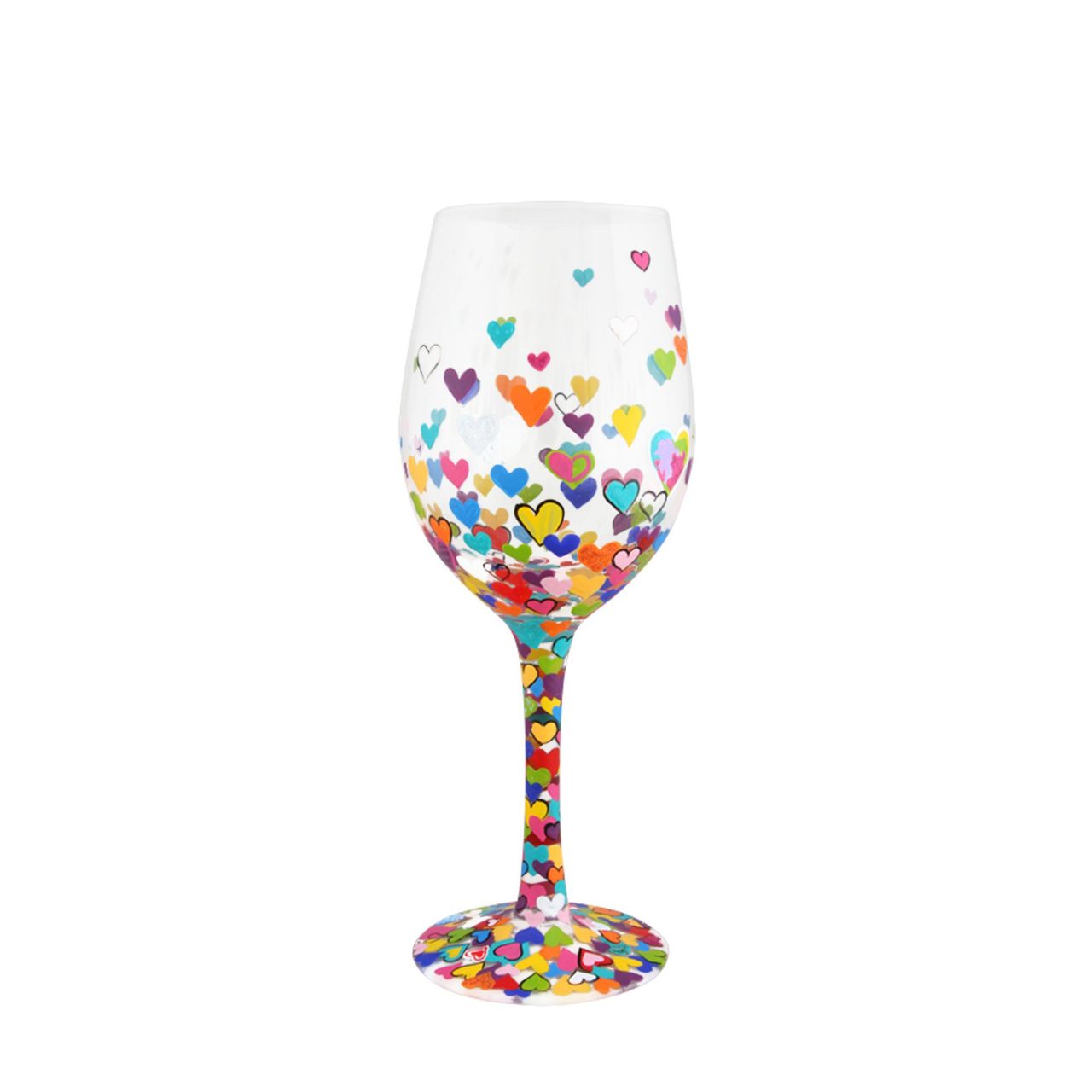 A wine glass for someone who is one in a million with a heart of gold. The glass that matches a beautifully bright personality. Designed by the US artist Lolita, each glass is mouth-blown and hand-painted using food grade non-toxic paint to create their stunning designs.