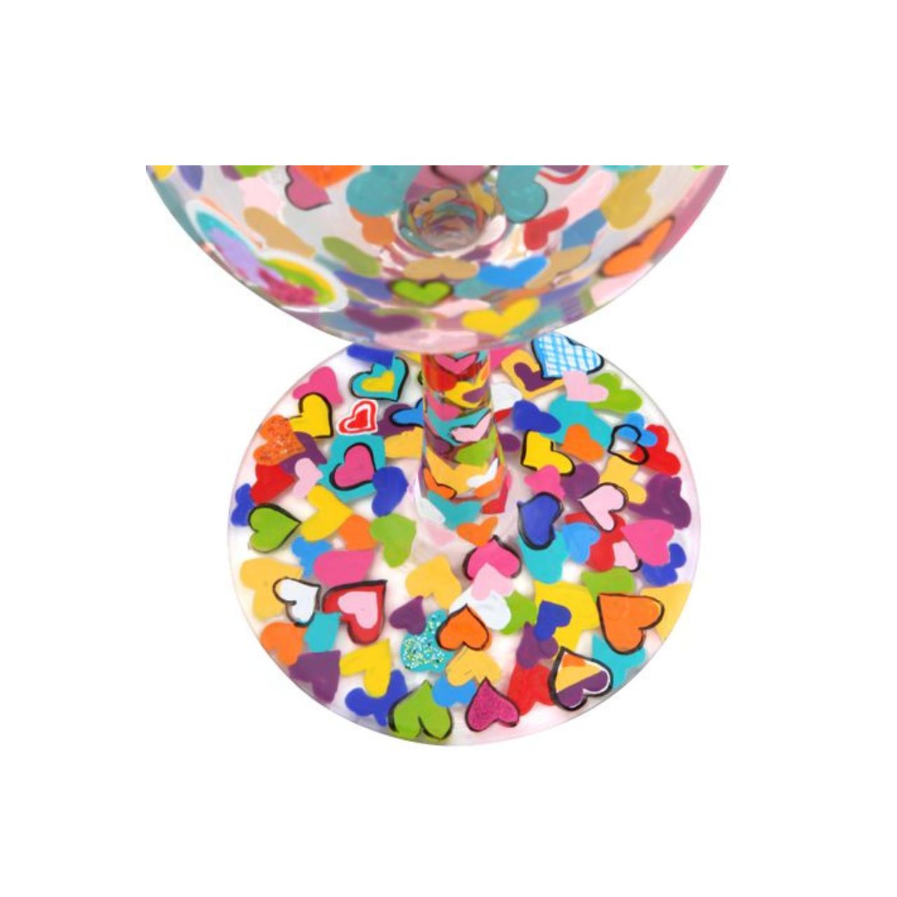 A wine glass for someone who is one in a million with a heart of gold. The glass that matches a beautifully bright personality. Designed by the US artist Lolita, each glass is mouth-blown and hand-painted using food grade non-toxic paint to create their stunning designs.