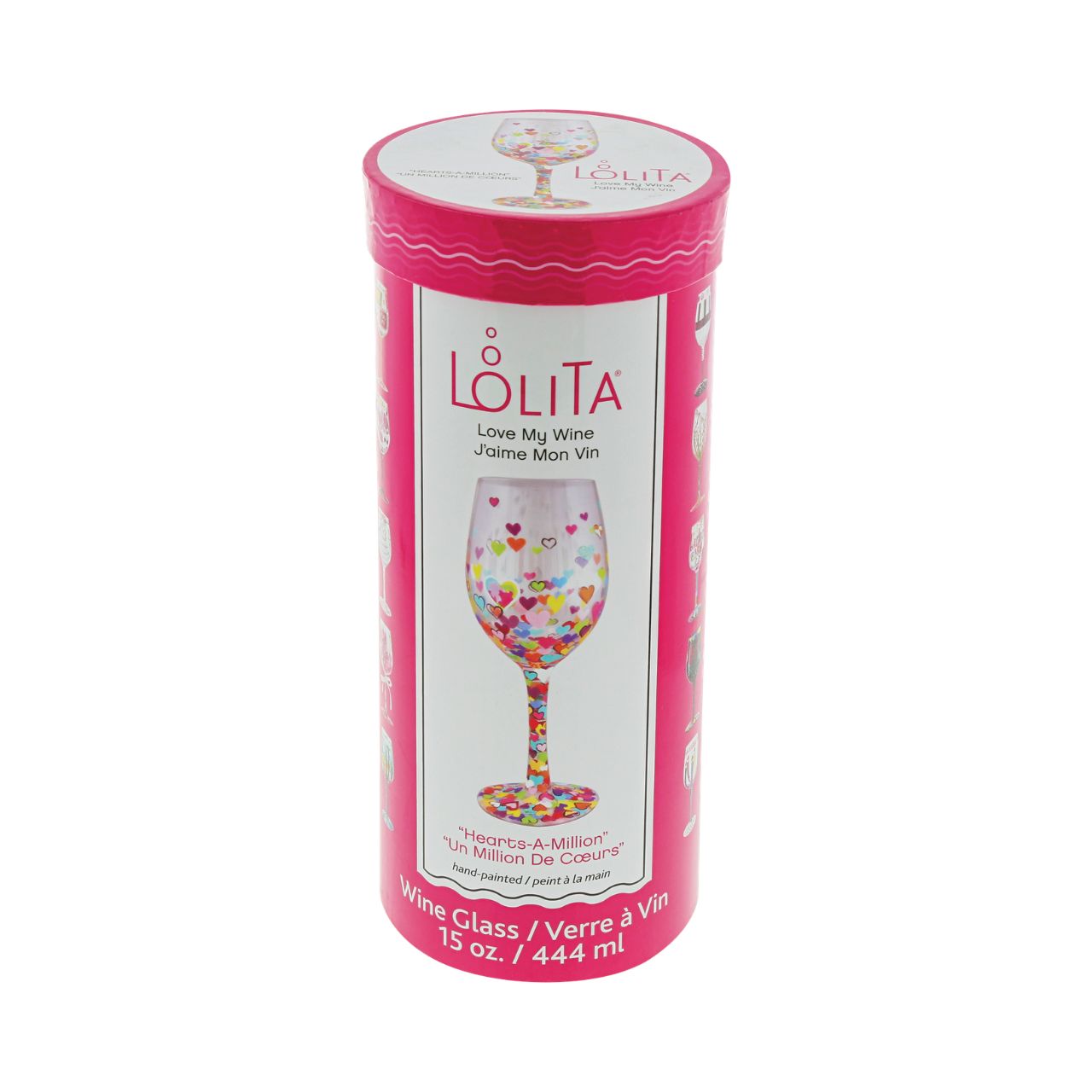 A wine glass for someone who is one in a million with a heart of gold. The glass that matches a beautifully bright personality. Designed by the US artist Lolita, each glass is mouth-blown and hand-painted using food grade non-toxic paint to create their stunning designs.