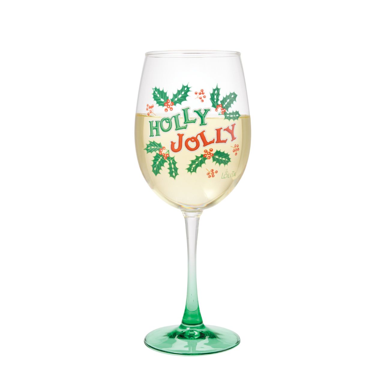 Toast to the most wonderful time of the year with this Celebrations by Lolita glass, featuring a transparent gradient effect and Christmas time message. Featuring sprigs of holly and festive words in red and green script, this cup is filled with cheer.