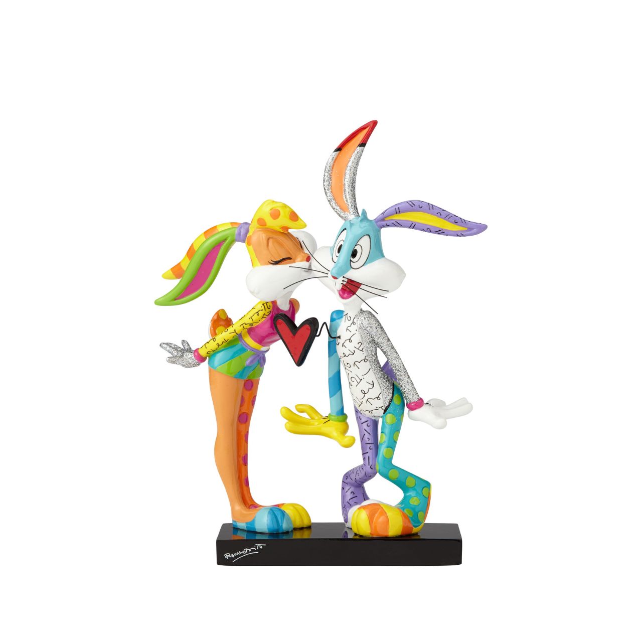 Lola Bunny and Bugs Bunny are the epitome of the bumbling, clumsy love that so many of us are familiar with, and this endearing Britto transformation will have you swooning in no time. Bugs Bunny goes weak at the knees and his heart pops out of his chest at the mere thought of a kiss on the cheek from his girlfriend Lola Bunny.