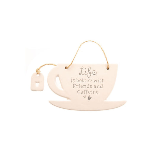 This gorgeous teacup hanging plaque would make a super cute gift for you or your loved ones this spring. Spruce up your coffee dates by decorating your living room or kitchen with this charming plaque.