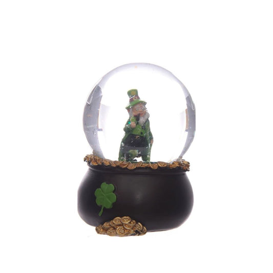 Lucky Leprechaun Pot of Gold Snow Globe