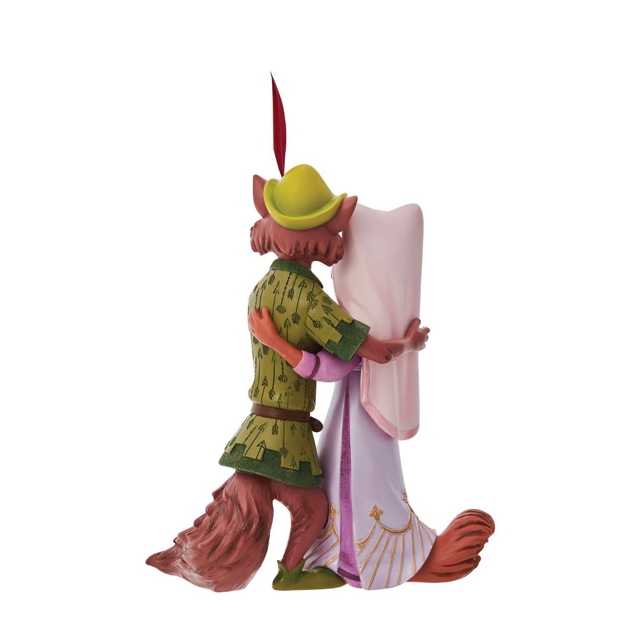 Robin Hood the heroic outlaw is featured here with the beautiful and ladylike Maid Marian in this sweet double figurine. The figurine is made from cast stone. Each piece is hand painted and slight colour variations are to be expected which makes each piece unique.