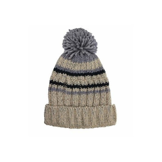 Man of Aran Stripes Fleece Lined Beanie  This Man of Aran Stripes Fleece Lined Beanie is a must-have winter accessory. Its unique stripe pattern is inspired by the traditional style of the Aran Islands. Crafted from a cozy fleece-lined wool and cotton blend, this stylish beanie is the perfect way to stay warm in cold weather.