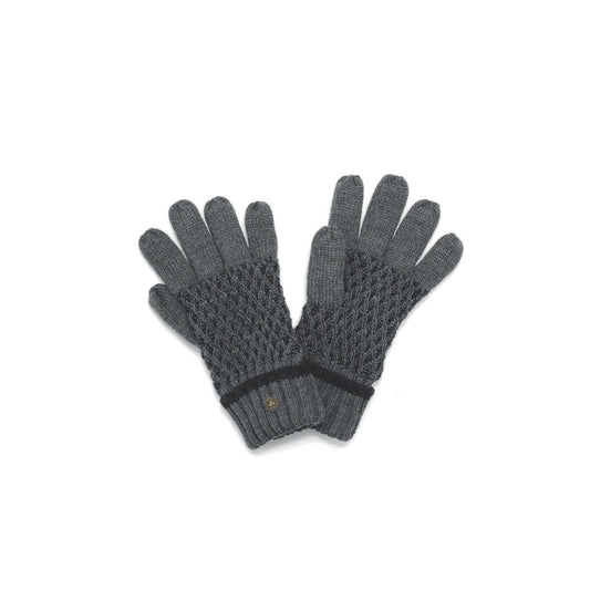 Man Of Aran Trinity Stitch Gloves Dark Grey Large