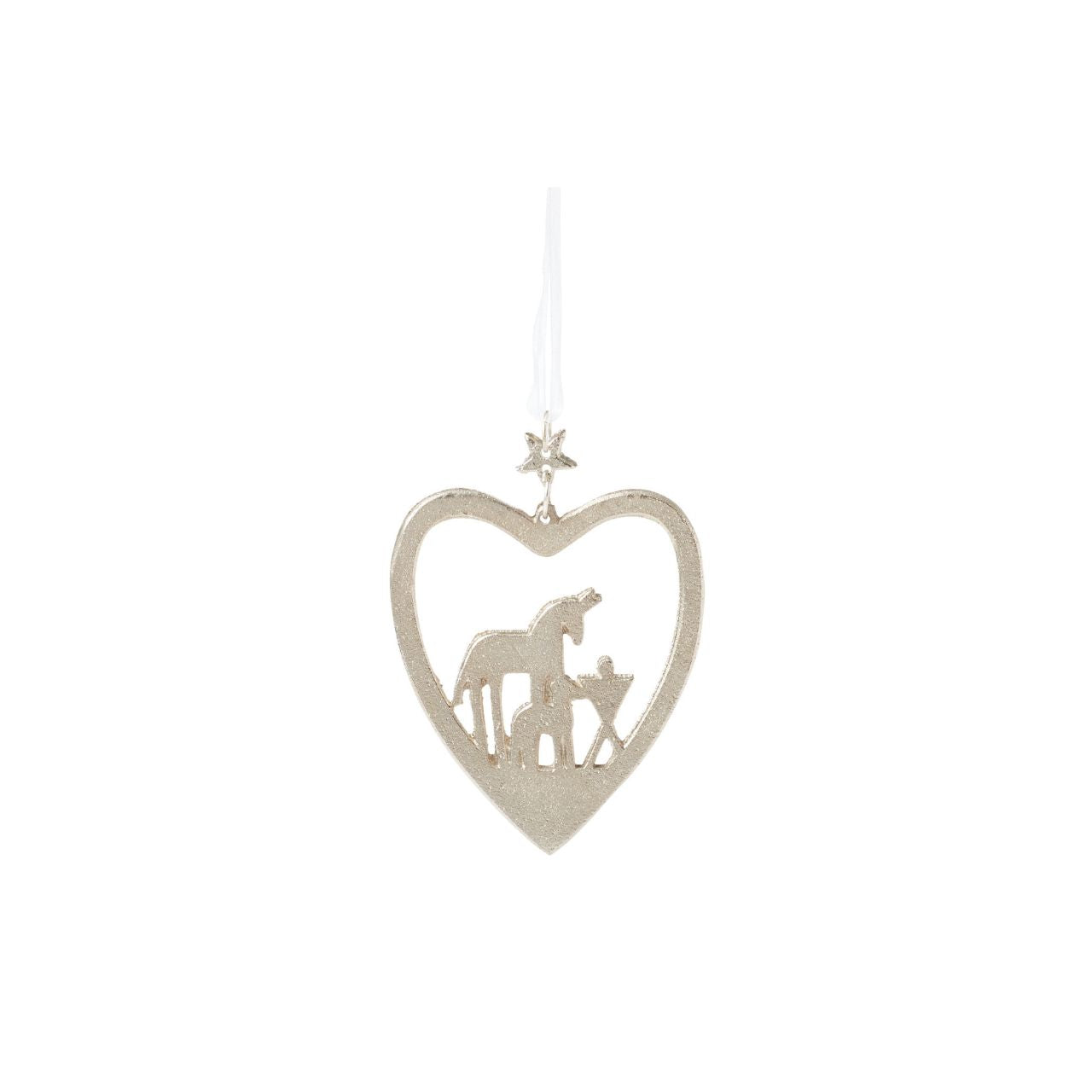 The This is the Moment "Manger" hanging ornament beautifully captures the quiet wonder of the Nativity scene. Crafted in hand-painted resin, it features Baby Jesus in a simple manger, symbolizing humility and the hope of Christmas.