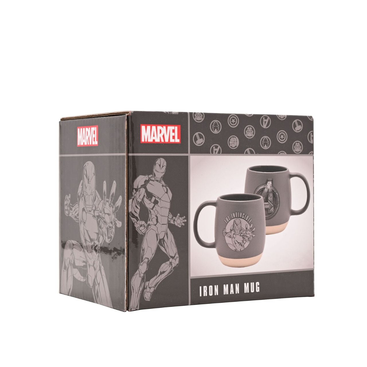 Unleash your inner superhero with our Marvel The Avengers Iron Man Mug. Enveloped in a versatile grey shade, this ceramic mug boasts the iconic Avengers logo embossed on the front, making it the perfect keepsake for any Marvel enthusiast.