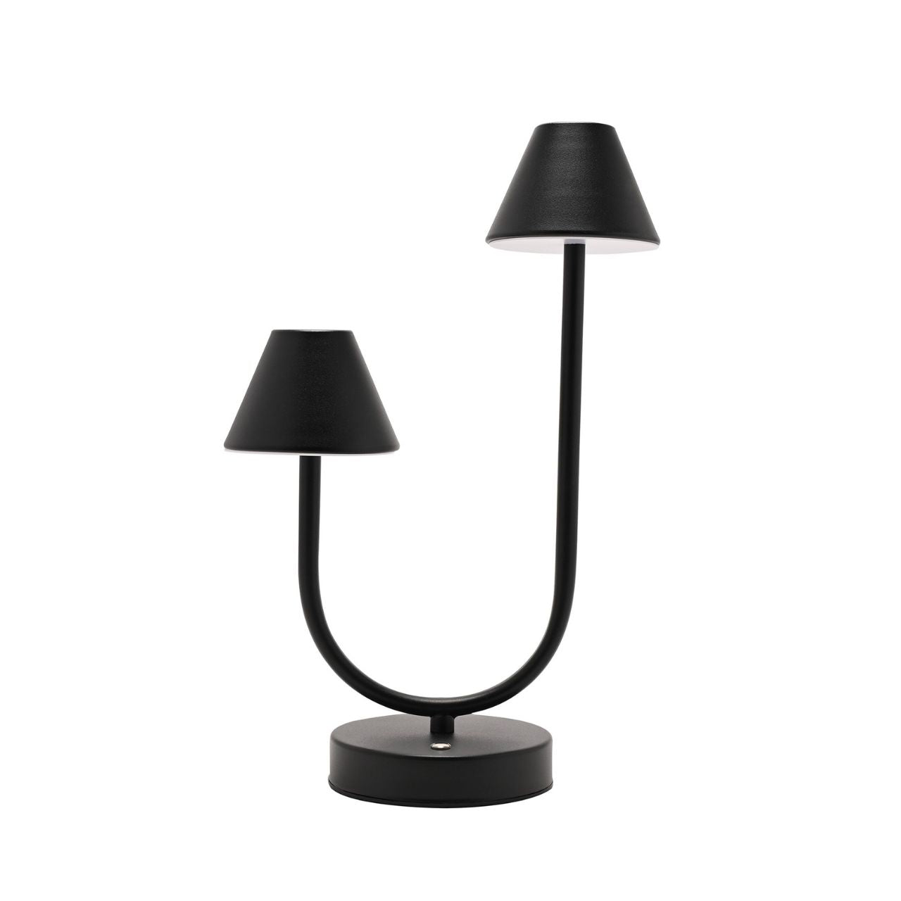 Featuring a contemporary matte black finish, this lamp combines style with functionality. Equipped with touch-sensitive controls and adjustable lighting.