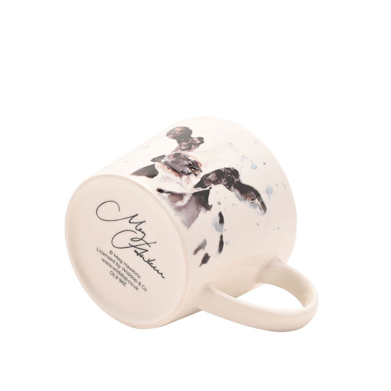 The Meg Hawkins Cup - Cow is a ceramic mug perfect for animal lovers and countryside enthusiasts.
