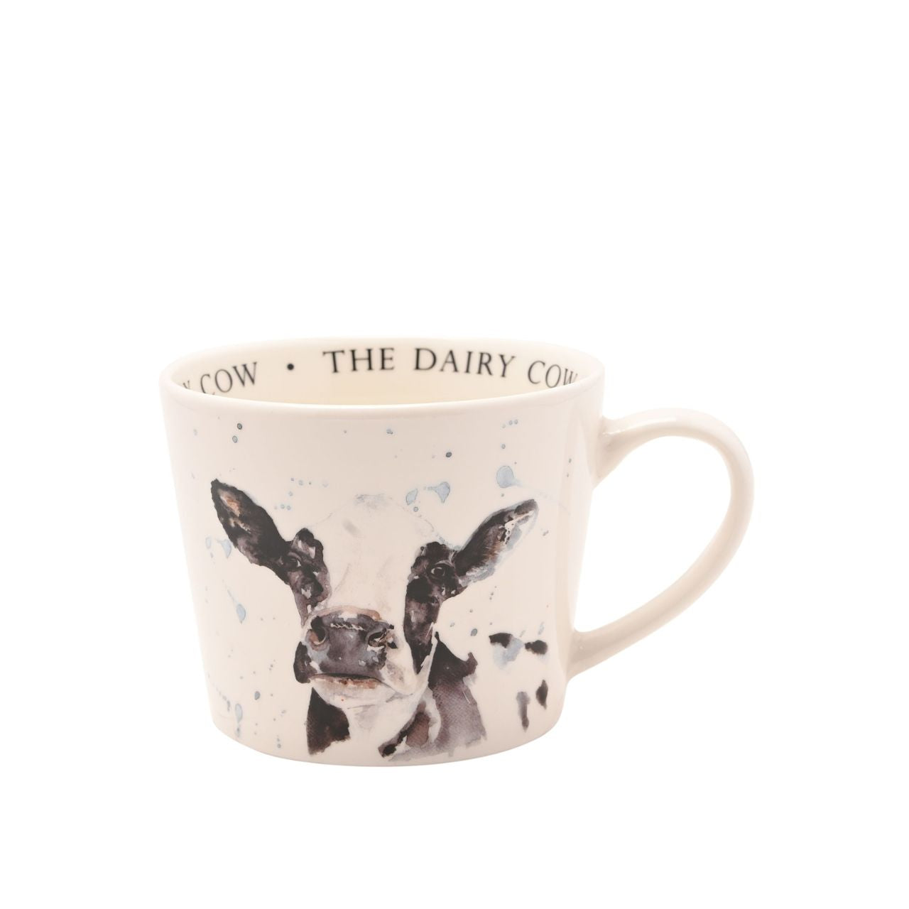 The Meg Hawkins Cup - Cow is a ceramic mug perfect for animal lovers and countryside enthusiasts.