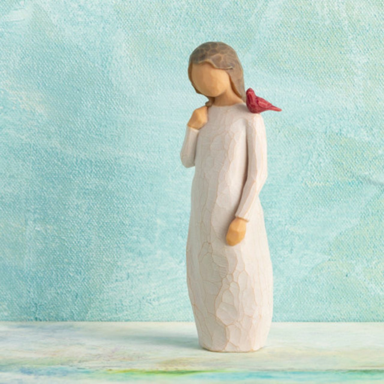 This Messenger figurine by Willow Tree includes the sentiment ''bringing comfort and love from afar'' Sometimes we see something, and it evokes a feeling, a memory, a presence of one we miss.