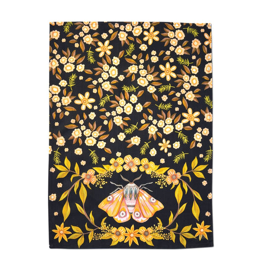 Michelle Allen Black Moth Tea Towel  Our Black Moth 100% cotton tea towel add the perfect pop of colour and personality to any kitchen. 