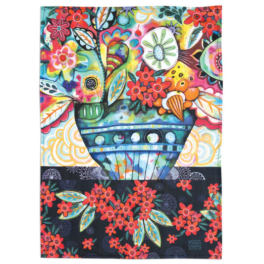 Michelle Allen Flower Blast Tea Towel  Our Flower Blast 100% cotton tea towel add the perfect pop of colour and personality to any kitchen.