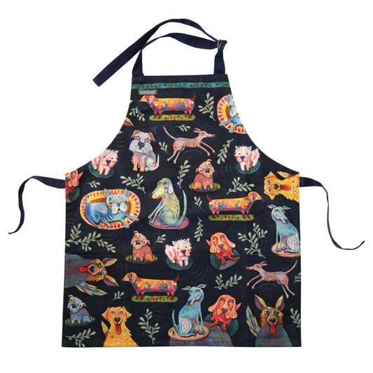 Michelle Allen Kids Dog Park Apron  The kids in your life are going to love having an apron that was made just for them. This Dog Park apron is made of durable cotton canvas, and is perfect for crafting, gardening, helping out in the kitchen, or just looking like the coolest kid in the house.