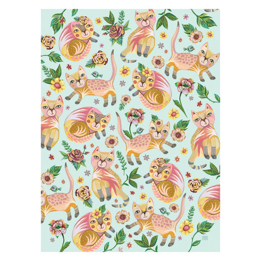 Michelle Allen Kitty Love Tea Towel  Our Kitty Love Tea Towel 100% cotton tea towel add the perfect pop of colour and personality to any kitchen.
