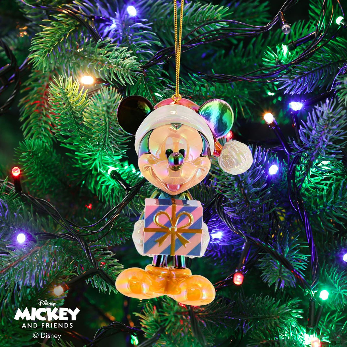 Bring instant Disney magic to your Christmas tree with this charming Mickey Mouse hanging ornament.