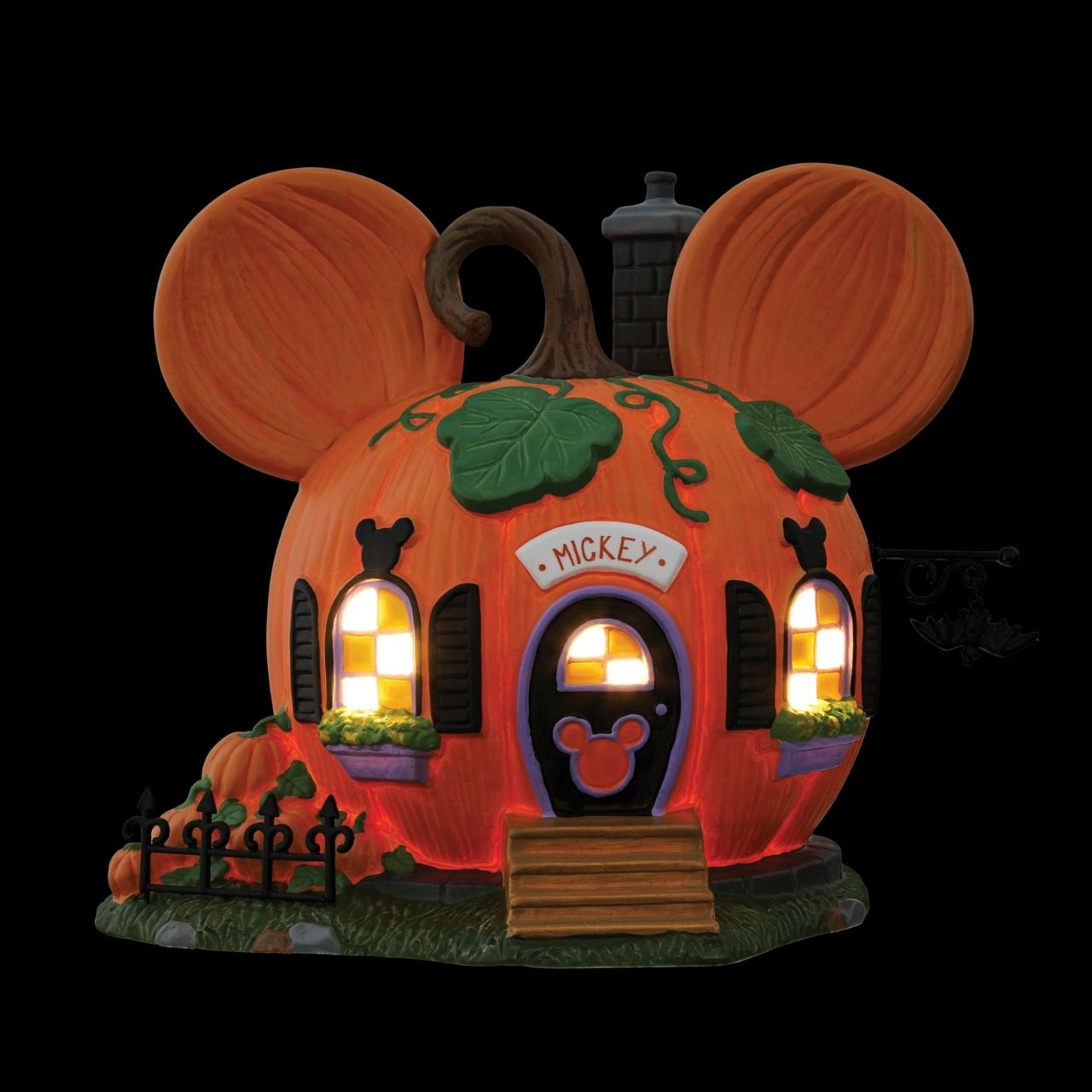 All decked out for the fall, "Mickey's Pumpkintown House" is ready for trick-or-treaters to visit. With pumpkins in the yard, and his name over the door, Mickey is ready for the big night.