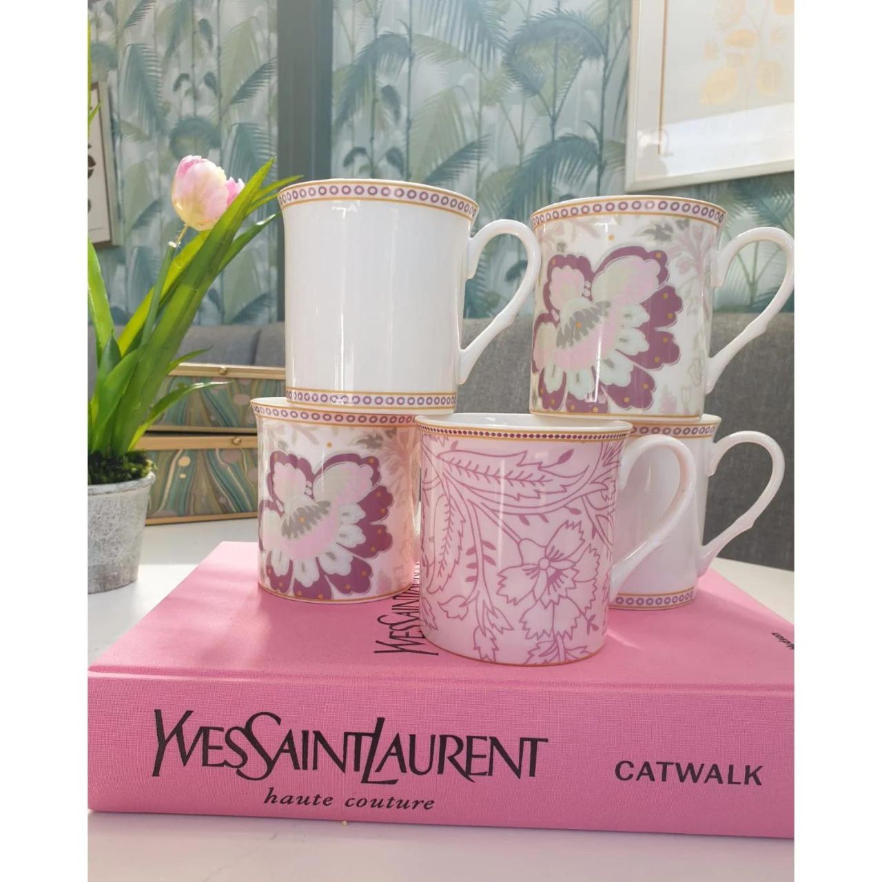 Azalee Cups Set of 6 by Mindy Brownes  This set of 6 Mindy Brownes Cups is the perfect gift for any special occasion or a gorgeous addition to your own home! Expertly crafted from new bone china and is both dishwasher and microwave-safe.
