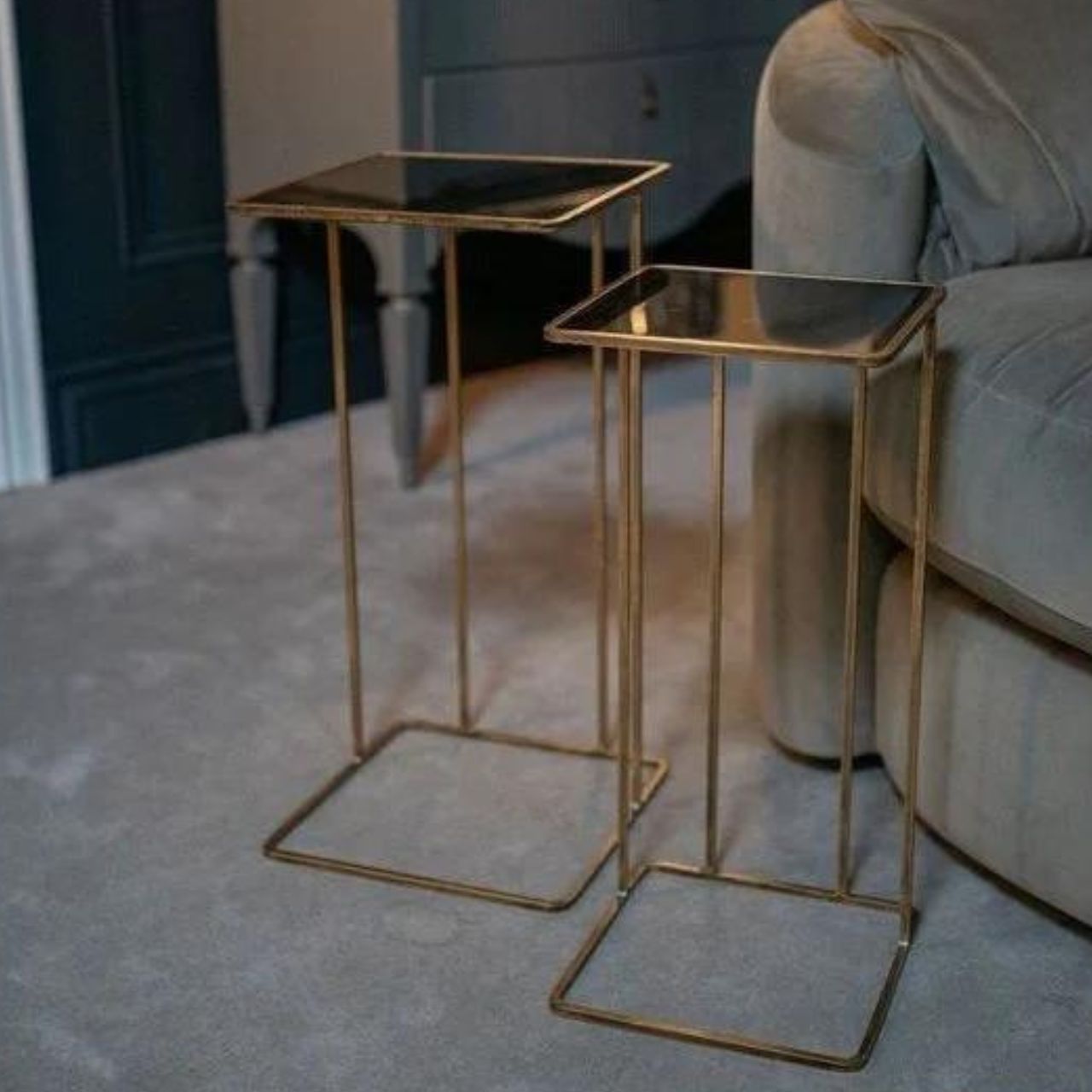 A sleek, contemporary set of 2 tables that elevates your living experience, this classic set of tables feature an elegant play of lines and geometry of frames.