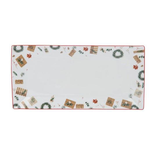 Christmas Spirit Platter - Single by Mindy Brownes  Introducing our enchanting Christmas spirit collection. Designed to add a touch of festive elegance to your festive gatherings. This beautiful collection is adorned with exquisite Christmas motifs such as wrapped Christmas gifts, wreaths, and winter florals.